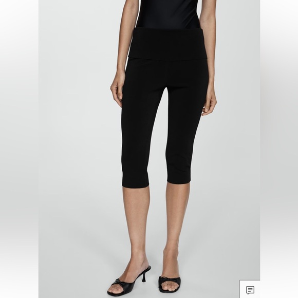 Mango Black Women's Capri Pants - Picture 1 of 3